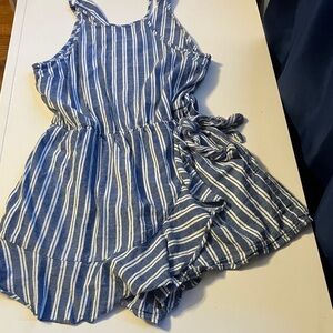 Speechless Navy and White Striped Garment